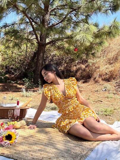 Short Falda Amarillo de Tiro Alto con Cintura Elástica, Estilo Casual y Versátil para Cualquier Temporada