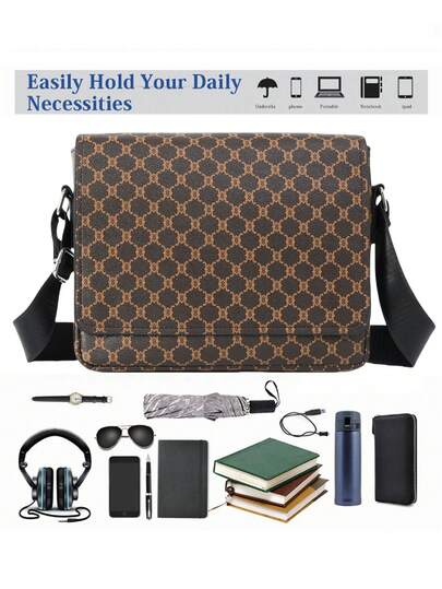 KAIDUCH 时尚简约托特包，通勤旅行大容量便携式拉链单肩包斜挎包男士单肩包男士完美礼物万圣节礼物圣诞节礼物感恩节礼物