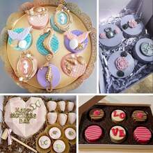 2-Piece Pink And Green Silicone Cake Baking Mold Set - 12-Hole Mold For Halloween, Christmas, Birthday Desserts, Cakes, Chocolates And DIY Crafts - 粉紅色和綠色 - 查看 7