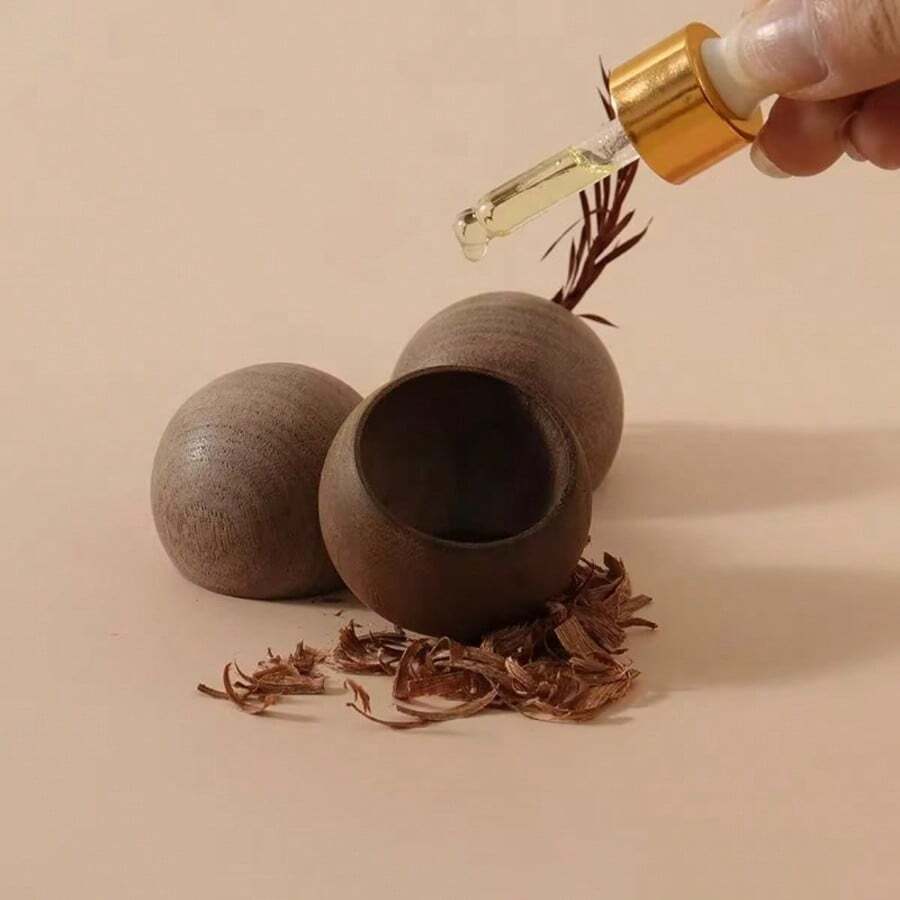 Wooden Essential Oil Diffuser, Aromatherapy Fragrance Ball Diffuser, Car & Home Use, Yoga Oil Inhaler - Multicolor - View 1