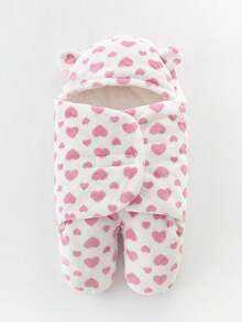 1件装婴儿睡袋，法兰绒婴儿睡袋，加厚分腿防踢毯，新生儿襁褓，秋冬季