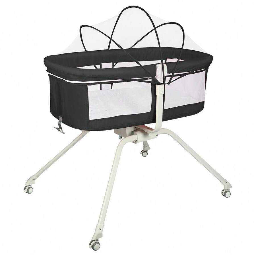 Lettino per neonati 2 in 1, culla per neonati, lettino da viaggio per neonati con zanzariera, da 0 a 10 kg, pieghevole, letto pieghevole, 90 * 70 * 93 cm