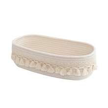 1 Giỏ đựng đồ dệt thủ công, Hộp đựng đồ để bàn đựng mỹ phẩm, cọ trang điểm - Không gây dị ứng, Hộp đựng đồ để bàn nhẹ, Thích hợp đựng mỹ phẩm, bút, v.v. - Sợi trắng tự nhiên - Nhiều màu - Xem 8