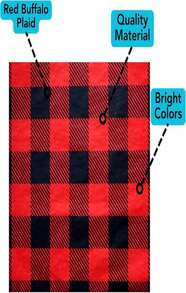 Iconikal 60-Sheets 20 X 20-Inches Christmas Tissue Paper, Red Buffalo Plaid, Red And Black Gingham