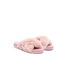 HOMEY FUR SLIP-ON FLATS - Pink - View 1