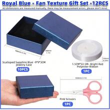 Glarks 12pcs Jewelry Gifts Boxes Kit 3.5 X 3.5 X 1.1in Jewelry Boxes For Ring Earring Jewelry Christmas Birthday Anniversaries Valentine S Day Mother S Day And Other Festivals - BabyBlue - View 2