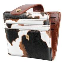 Slim Bifold Wallet RFID Credit Card Wallet Small Cute Card Holder For Women, Brown Cow{"Color_name":"BrownCow"} - 多色22 - 查看 1