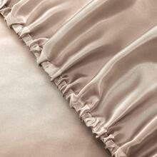 Silky Soft Pink Twin XL Satin Bed Sheets Set, 1 Deep Pocket Fitted Sheet + 1 Flat Sheet + 1 Pillowcase,  In 2025 - 琥珀米色 - 查看 9