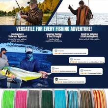 Braided Fishing Line -Super Strong - Abrasion Resistant - No Stretch 8 Strand 109yds Multifilament PE Braid Wire