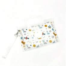 - Bolsa de toallitas hmedas porttil y recargable, soporte y contenedor de toallitas reutilizables para beb, amor floral, 2 unidades - Dinosaurios Space Love + Tamaño regular - Ver 3