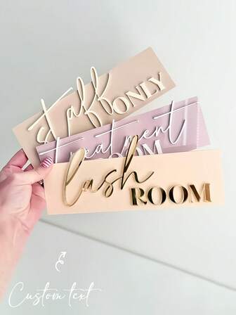 Personlig 3D-salongslogotyp, salongdekoration, dörrlogotyp, ögonfransrum, mottagning, logotyp för vaxningsrum, estetisk dekoration, anpassad 3D-akrylskylt, dörrskylt för skönhetssalong, 3D-salongdörrplakett, dörrskylt för behandlingsrum, skyltning för småföretag, estetisk skylt