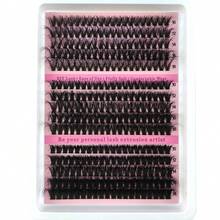 15 包 280 簇蓬松 60+80+100 股 0.07 毫米粗水貂毛睫毛 12-20 毫米混合长度 5D 褶皱俄罗斯卷睫毛延长 戏剧性浓密黑色单簇假睫毛 睫毛簇、睫毛簇、单根睫毛、睫毛、假睫毛 - 黑色 - 查看 17