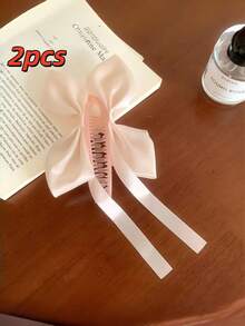 1 pezzo/3 pezzi Fermagli per capelli a fiocco e nastro per donne, fermagli a pinza attorcigliati, nuova moda 2025, stile di strada carino, in plastica ABS, adatti per primavera, estate, autunno, inverno, ritorno a scuola