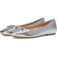 Vionic Klara Ballet Flat Women's US 9.5 Silver Leather Square Toe Slip-On ZAP321 - 銀色 - 查看 1