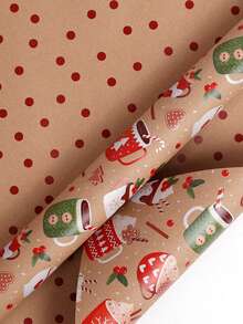 1 Roll Vintage Kraft Christmas Wrapping Paper, Retro Christmas Tree DIY Gift Wrapping Paper, Christmas Gift Wrapping Paper, Christmas Decorations, Christmas Wrapping Paper, Birthday Party Supplies, Christmas Eve Filler, Outdoor Christmas Decor, Christmas Accessories, Secret Santa Gifts, Christmas Gift Bags