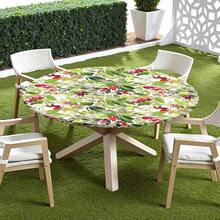 Water-Resistant Round Tablecloth With Elastic Edge For 40-44" Tables - Gift-holly Fruit - View 8