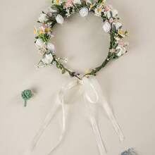 1pc Women's Elegant Floral Daisy Boho Polyester Headband, Suitable For Spring, Summer, Autumn And Winter Women Scarf Hair Accessories Warm Hair Bands Women Bandanas