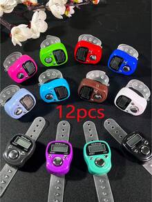 10 piezas/Paquete Anillo de dedo con contador manual LED