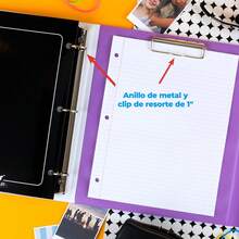 - Carpeta Trapper Keeper, diseño retro, carpeta de 1 pulgada que incluye 2 carpetas y bolsillo adicional, anillos de metal y clip de resorte, almacenamiento , palmeras y material escolar (260038FDE1-ECM) - Profesional - Ver 9