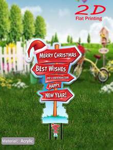 Klassischer, langanhaltend Kunststoff Outdoor Weihnachts- und Neujahrsschilder, ohne Strombedarf, ideal für Feiertags-Gartendekoration