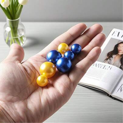 100g Perlas artificiales flotantes para decoración de jarrones, decoración de velas flotantes, centro de mesa del hogar, adecuado para DIY de boda, cumpleaños, fiesta temática, Halloween, decoración central navideña, 10mm, 16mm, 20mm (incluye perlas de agua)