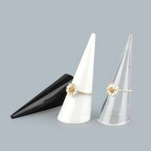 1 pieza/3 piezas Soporte de exhibición de anillos en forma de cono de acrílico, soporte para joyas, accesorio de exhibición de anillos - soporte de exhibición del anillo - Ver 6