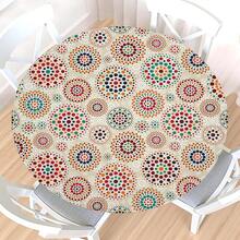 Water-Resistant Round Tablecloth With Elastic Edge For 40-44" Tables - Daily-dots - View 1