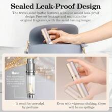 2PCS Perfume Travel Refillable Bottle, Bottom - Filling Fragrances Perfume Atomizer, Empty Cologne Dispenser, Portable Sprayer Pocket Size On Go 5ml Silver, Gold - Đen, Vàng - Xem 2