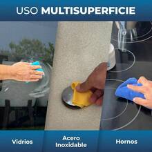 Quita Sarro Bao y Limpiador Multiusos para Superficies - 500gr Quita Manchas de Vidrios - 3 Fibras de Regalo para Limpieza - Eliminador de Sarro No Lastima las Manos - para Limpieza Hogar - inicial - Ver 4