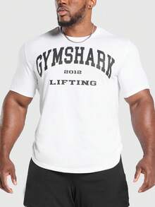 Men Casual Round Neck Short Sleeve 100% Cotton T-Shirt, Summer Vacation Top, Funny Graphic Tees, Y2K Street Wear, Gifts For Boyfriend And Husband - 白色0930PT1 - 查看 1