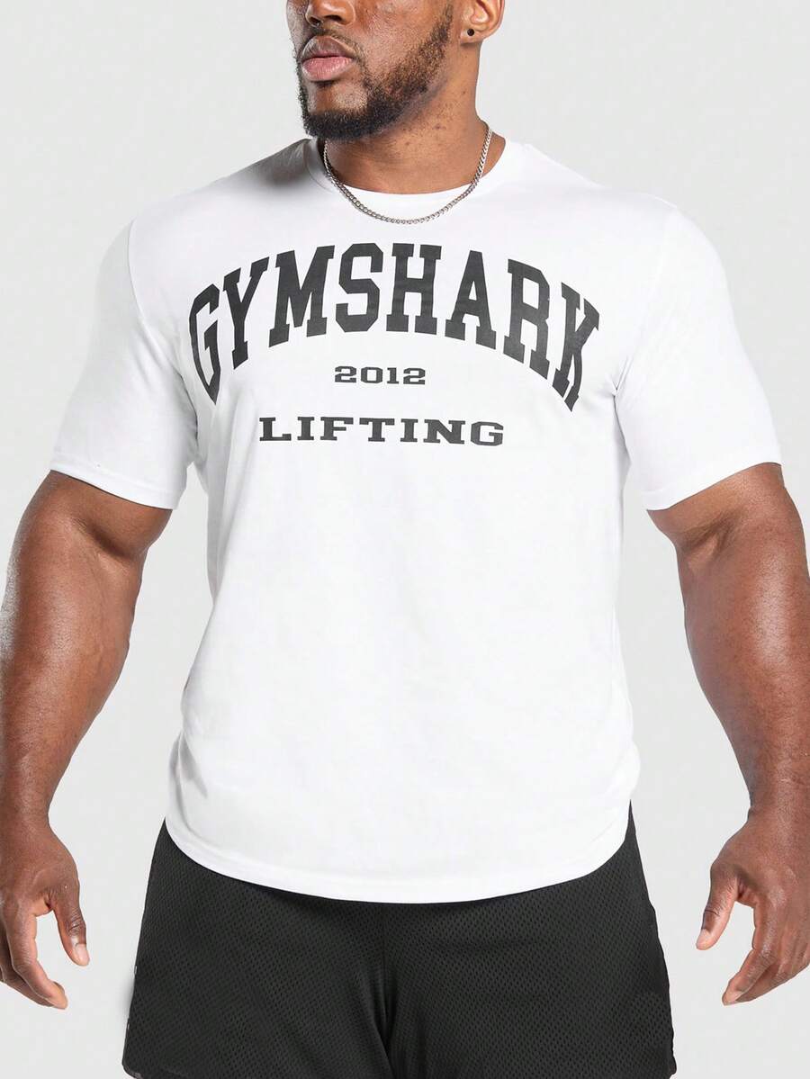 Men Casual Round Neck Short Sleeve 100% Cotton T-Shirt, Summer Vacation Top, Funny Graphic Tees, Y2K Street Wear, Gifts For Boyfriend And Husband - 白色0930PT1 - 查看 1