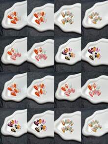 24Pcs Long Almonds 3D Gel Nails Halloween Style Grace Press On Nails - Styles Are Randomly Delivered, There Is A Chance To Buy More And Get More Press On Nails Long Fit Nail Set, , Easy To Wear Flower Nails & Summer Nails Art Woman Girl Daily Work Wear Rave Party Use Nail Supplies Nails - CD ngẫu nhiên - Xem 2