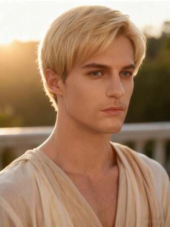 Men's Short Pixie Cut Synthetic Wig, Easy To Comb, Quickly Wear Travel,Halloween Natural Hair Wigs