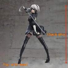 Striking Black Anime Warrior Statue Graceful Swordswoman In Action Pose, PVC Collectible, Perfect Gift For Anime Enthusiasts - 黑色 - 查看 2