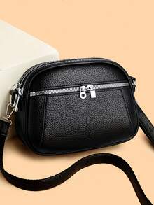 1 Stück Damen PU-Leder Umhängetasche, kratzfest und abriebfest, leicht, geeignet für Einkaufen, Pendeln, Arbeit, Dates, Einkaufen, tägliche Reisen, Sommertasche, Lässig Minimalist, für Mädchen, Teenager-Mädchen, Freundin