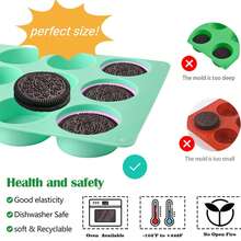 2-Piece Pink And Green Silicone Cake Baking Mold Set - 12-Hole Mold For Halloween, Christmas, Birthday Desserts, Cakes, Chocolates And DIY Crafts - 粉紅色和綠色 - 查看 3