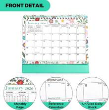 2026-2027 Desk Calendar, Flip Calendar With Stickers, 18 Months From January 2026 To June 2027, Compact And Practical For Home Office (Green Jan. 2026-June 2027) - Green Jan. 2026-jun. 2027 - View 8