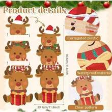 2pcs Reindeer Christmas Yard Decor - Holiday Garden Decorations, Outdoor Decor For Festive Occasions