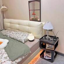 创意黑色塑料边桌，三层储物架，现代设计床头柜，客厅边桌，阳台咖啡桌，无软垫，米色装饰 - 彩色 - 查看 8