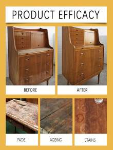 Wood Care Polishing Beeswax - Furniture Restorer & Polisher, Cleans & Protects Wood Surfaces. It Can Protect Wood From Damage And Wear, Extend The Lifespan Of Wood, And Help Keep Your Wood Surfaces Looking Cleaner Without Frequent Cleaning And Polishing. It Forms A Protective Barrier To Help Prevent Water And Dust While Giving Your Wood A Beautiful Shine.