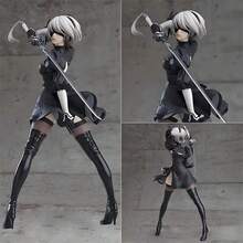 Striking Black Anime Warrior Statue Graceful Swordswoman In Action Pose, PVC Collectible, Perfect Gift For Anime Enthusiasts - 黑色 - 查看 4