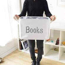 - Caja de almacenamiento de juguetes para nios, ligera, plegable, organizador de juguetes con asa, cestas de almacenamiento para nios, nias, cuarto de guardera juguetes - Libros + Large - Ver 6