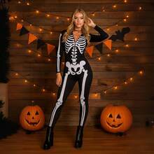 Morph Skeleton Costume Women, Womens Skeleton Costume, Womens Halloween Costumes, Halloween Costumes For Women Adult{"Size_name":"Small","Color_name":"White"} - 白色的 - 查看 6