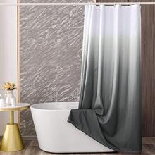 YI & ZE Black Ombre Shower Curtain Sets For Bathroom Accessories Fabric Polyester Waterproof Modern Shower Curtain Liner With 12 Hooks W72xL72{"Color_name":"Black","Size_name":"72\"Wx72\"L(Packof1)"} - 多色17 - 查看 3