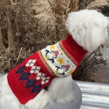 Christmas Cute Pet Sweater, Small Dog/Cat Clothes, Warm Pet Apparel For Autumn/Winter