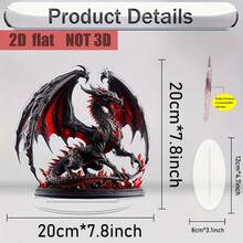 Acrylic Dragon Roar Sculpture - Desktop Decor Statue, Suitable For Home, Storefront Display, Party Decoration, Multipurpose, No Text Language - Ideal Gift For Christmas And More