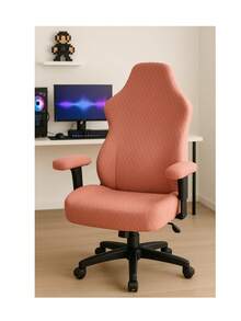Luxury Quilted Gaming Chair Cover - Rusty Rose - View 2