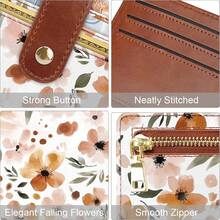 Small Wallets For Women Slim Minimalist For Bifold Credit Card Holder For Pocket Or Purse, Full Floral{"Color_name":"FullFloral"} - 多色20 - 查看 6