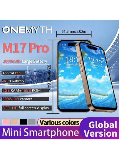 SOYES ONEMYTH's Ultra-Compact 4G All-Network Smartphone! With A 3.99-Inch HD Screen, 2GB+16GB RAM, And A Massive 2000mAh Battery, You Can Immerse Yourself In Music For Hours.