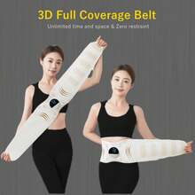 Abdominal Stimulator, Abdominal Shaping Belt, Muscle Stimulator With Heating Function, Used For Reducing Abdominal Fat, Removing Cellulite, Burning Fat, Postpartum Abdominal Exercise, Making The Abdomen Smooth And Tight, Lower Back Massager, Relieving Pain, Suitable Gift For Men And Women - Beige - View 7